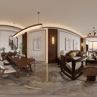 新中式客餐厅全景