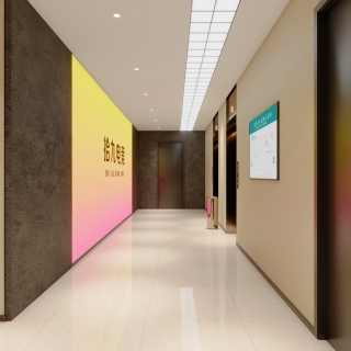 现代电梯间特写