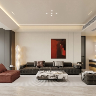 现代轻奢沙发墙