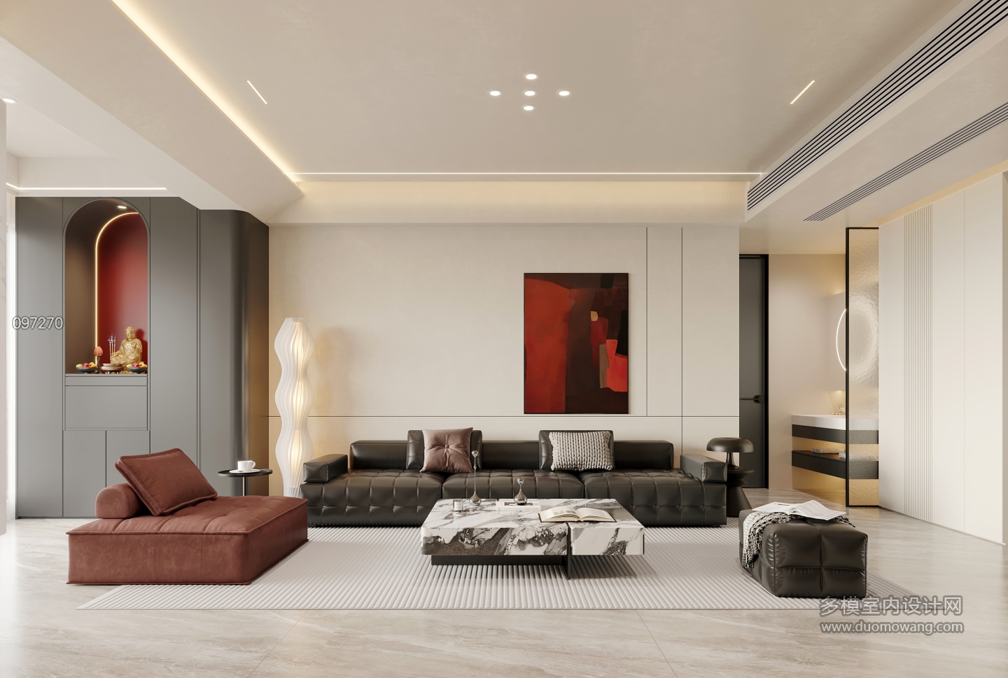 现代轻奢沙发墙