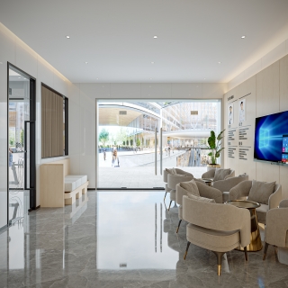 现代牙科诊所一层大厅静态2