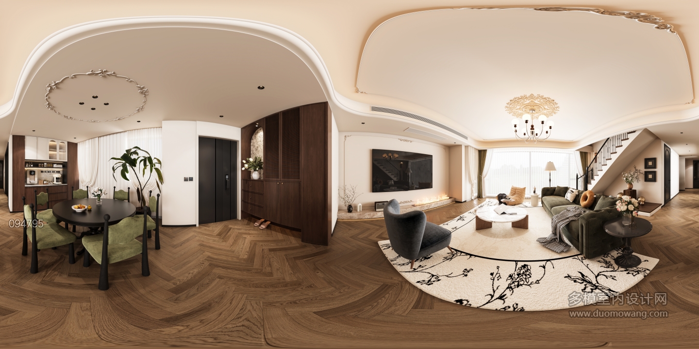 法式复古客餐厅全景