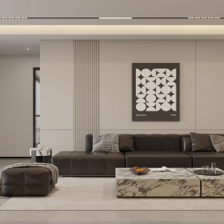 意式客厅-沙发墙