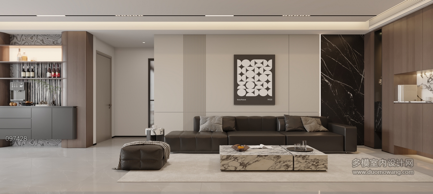 意式客厅-沙发墙