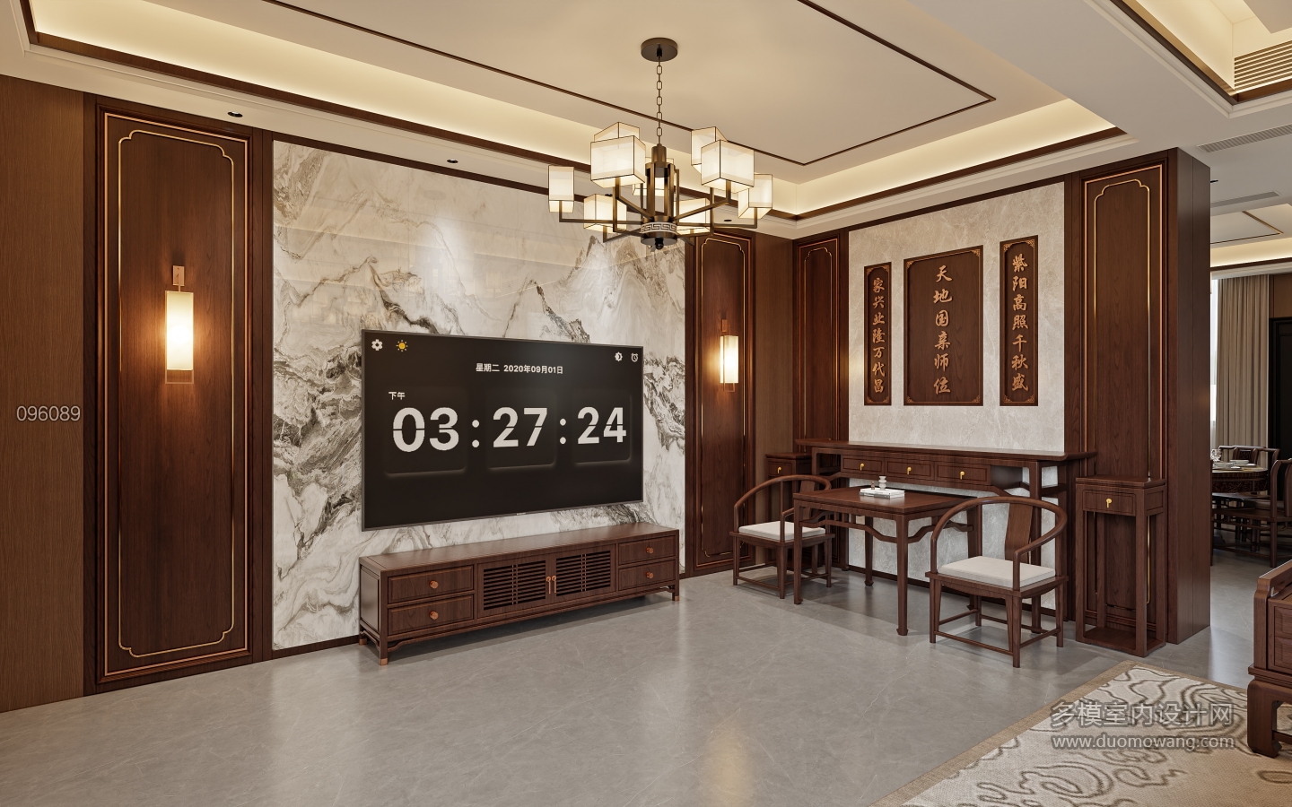 蓬塘熊总新中式别墅314_一层客厅001 拷贝