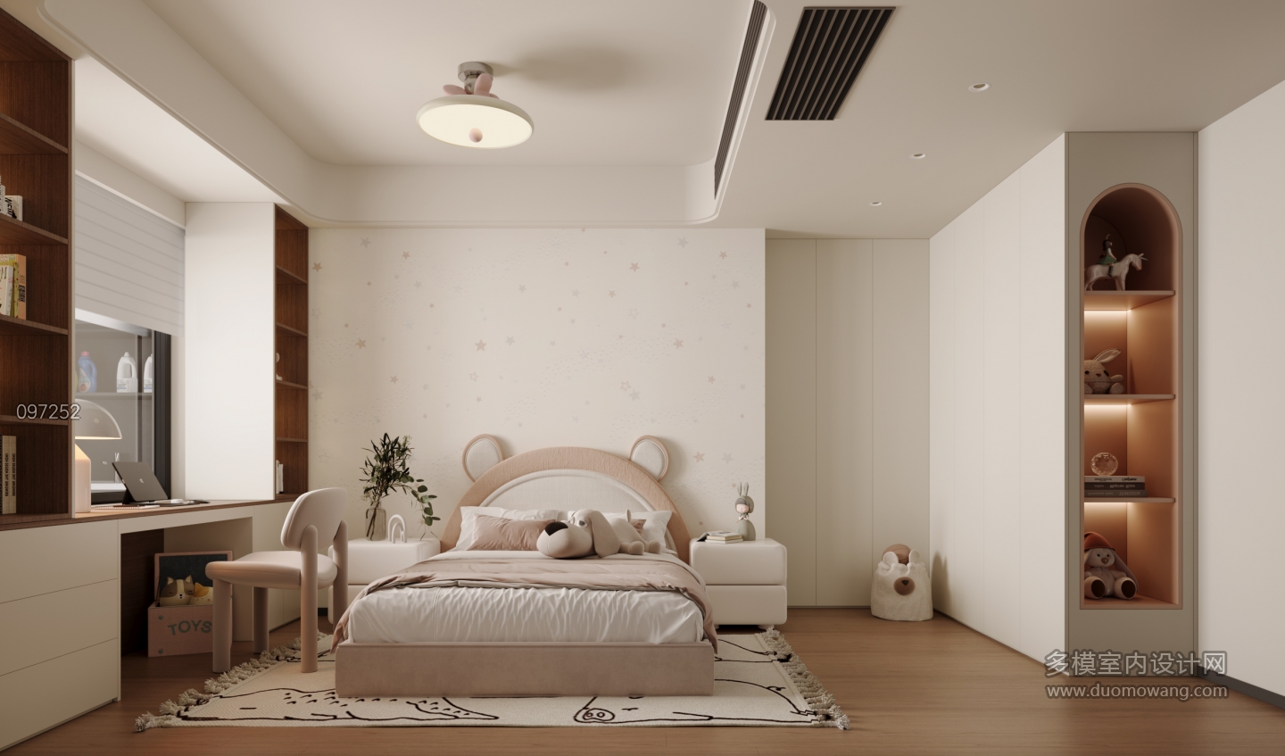 意式极简女儿房