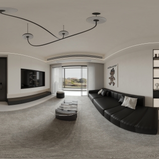 现代 客餐厅 全景