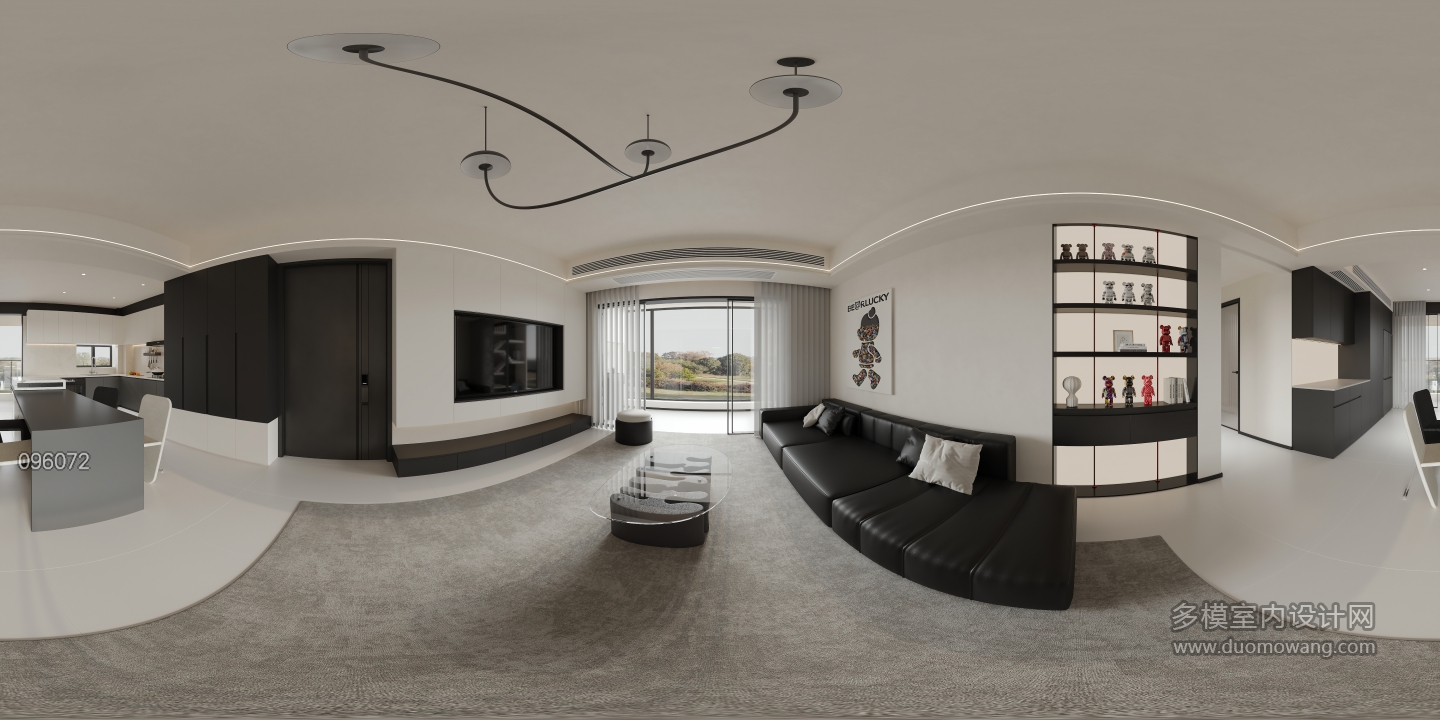 现代 客餐厅 全景