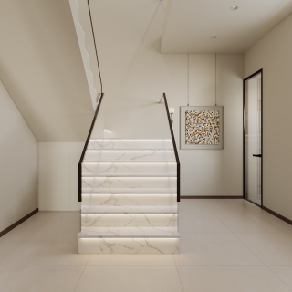 现代奶油一层楼梯