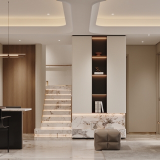 现代轻奢电视背景特写