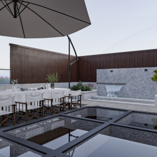 新中式别墅露台单张