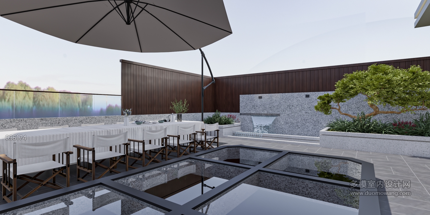 新中式别墅露台单张