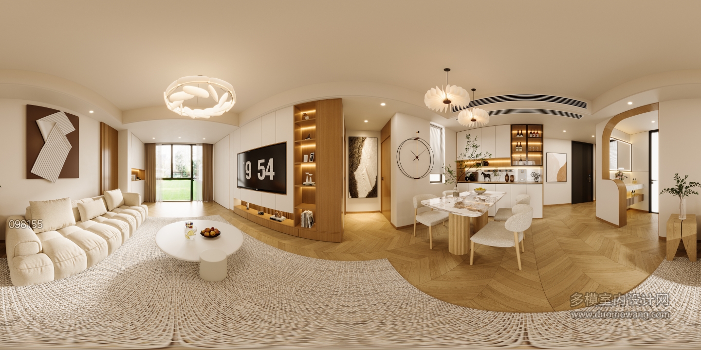 现代客餐厅全景