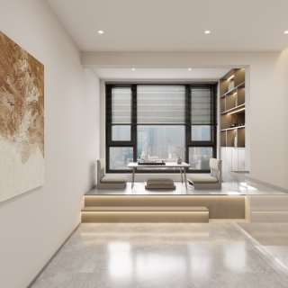 二层休息区特写