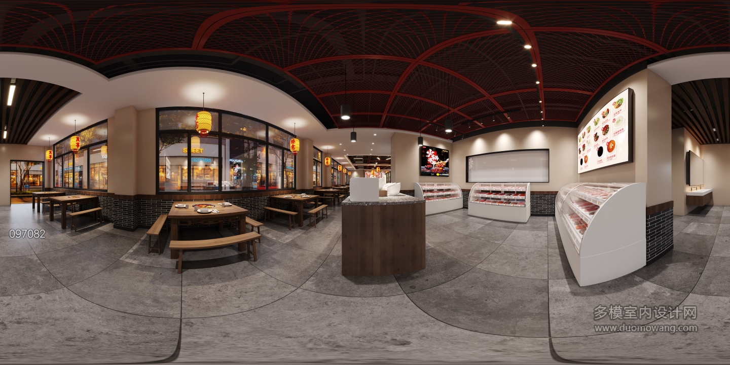 现代火锅店全景A