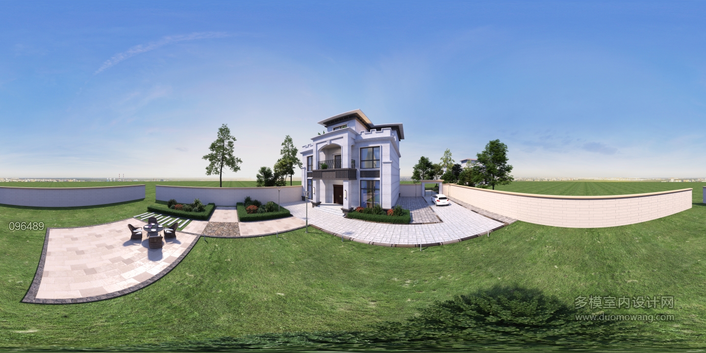 905白麻石别墅全景