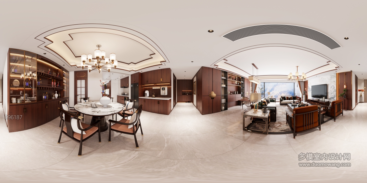 新中式客餐厅全景