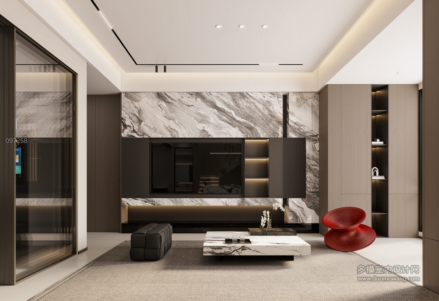 一层意式电视墙