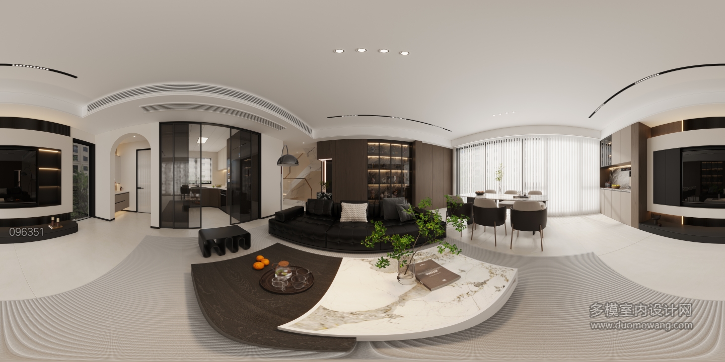 现代一楼客厅全景