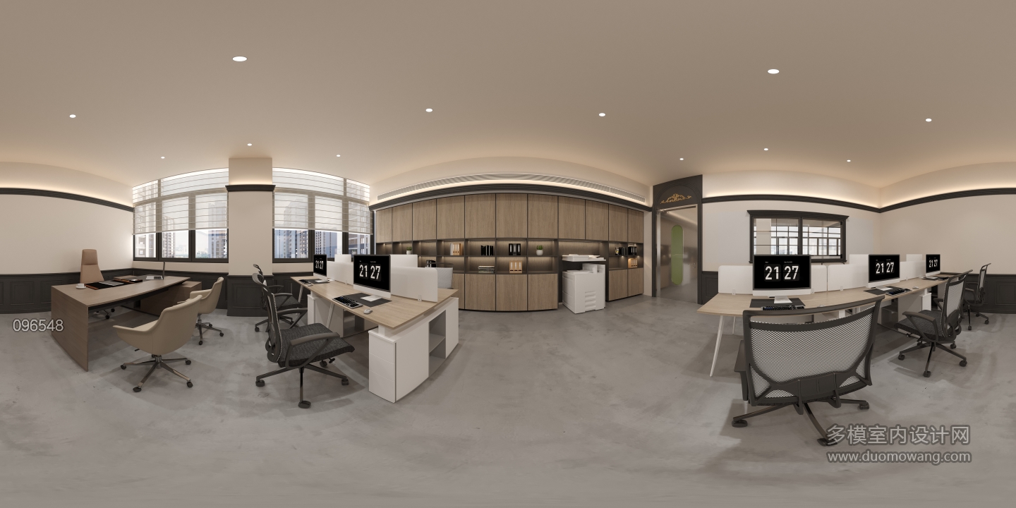 二层办公全景