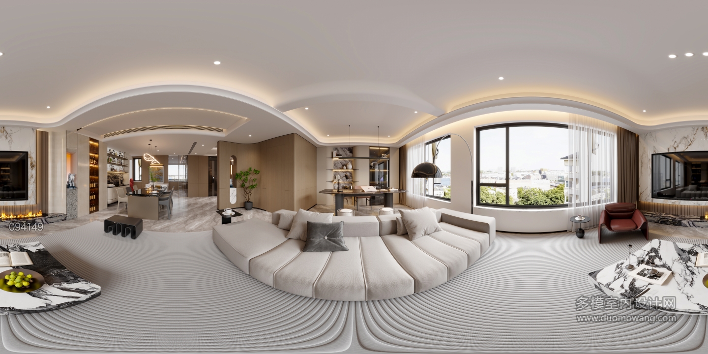 现代客餐厅全景