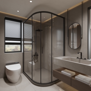 现代 意式 主卫 单张