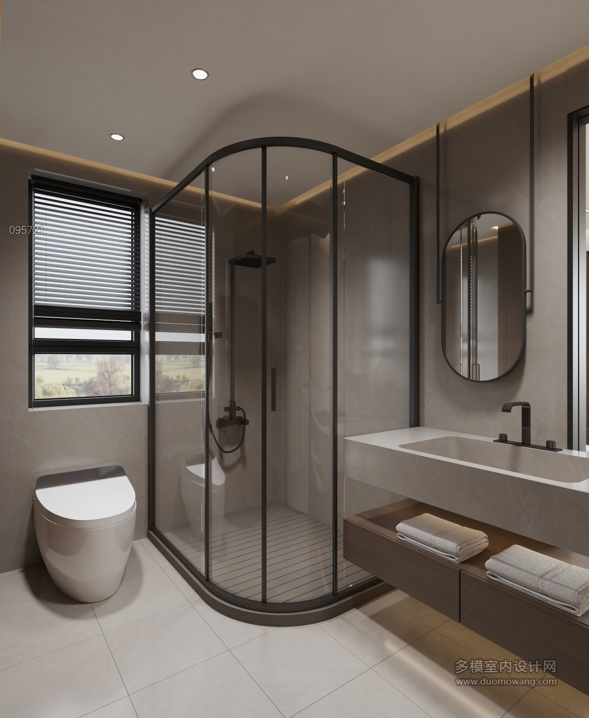 现代 意式 主卫 单张