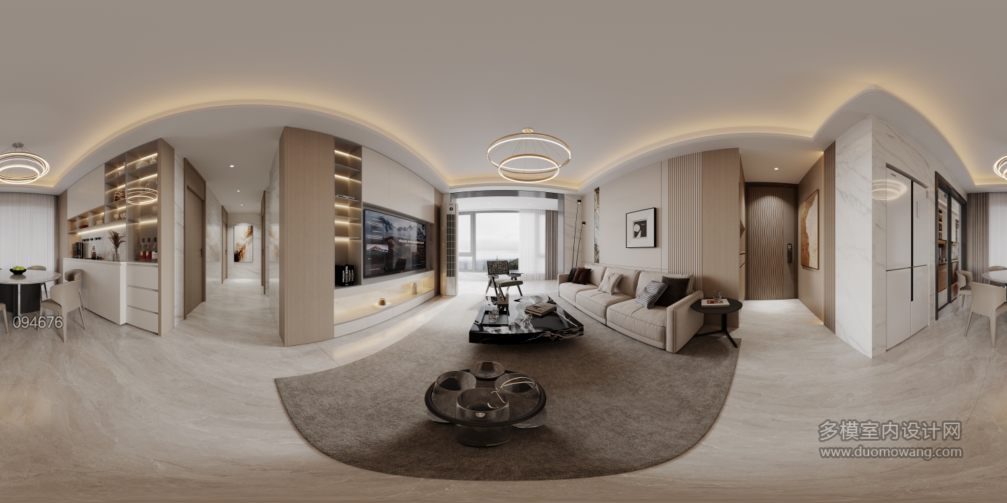 现代客厅全景