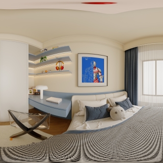现代次卧全景
