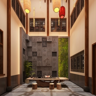 新中式潮汕火锅店接待大厅静态 (1)