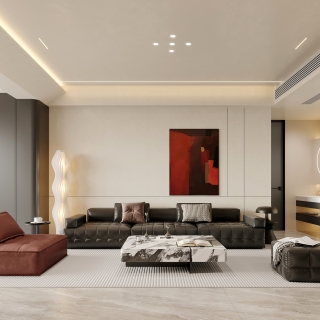 现代轻奢沙发墙