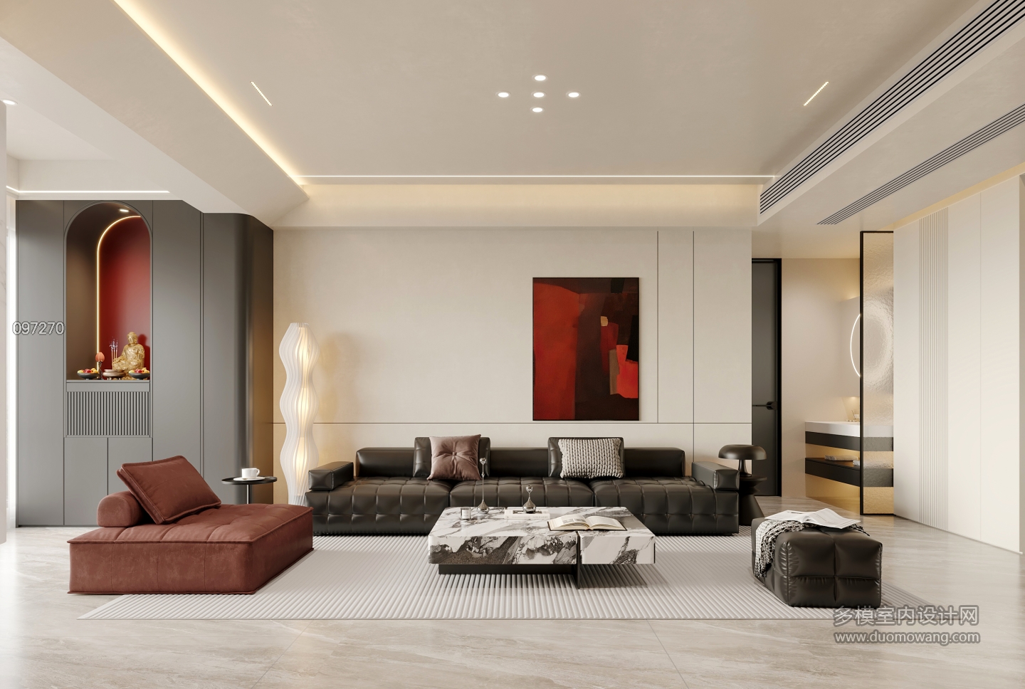 现代轻奢沙发墙