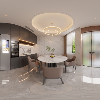 新中式餐厅全景