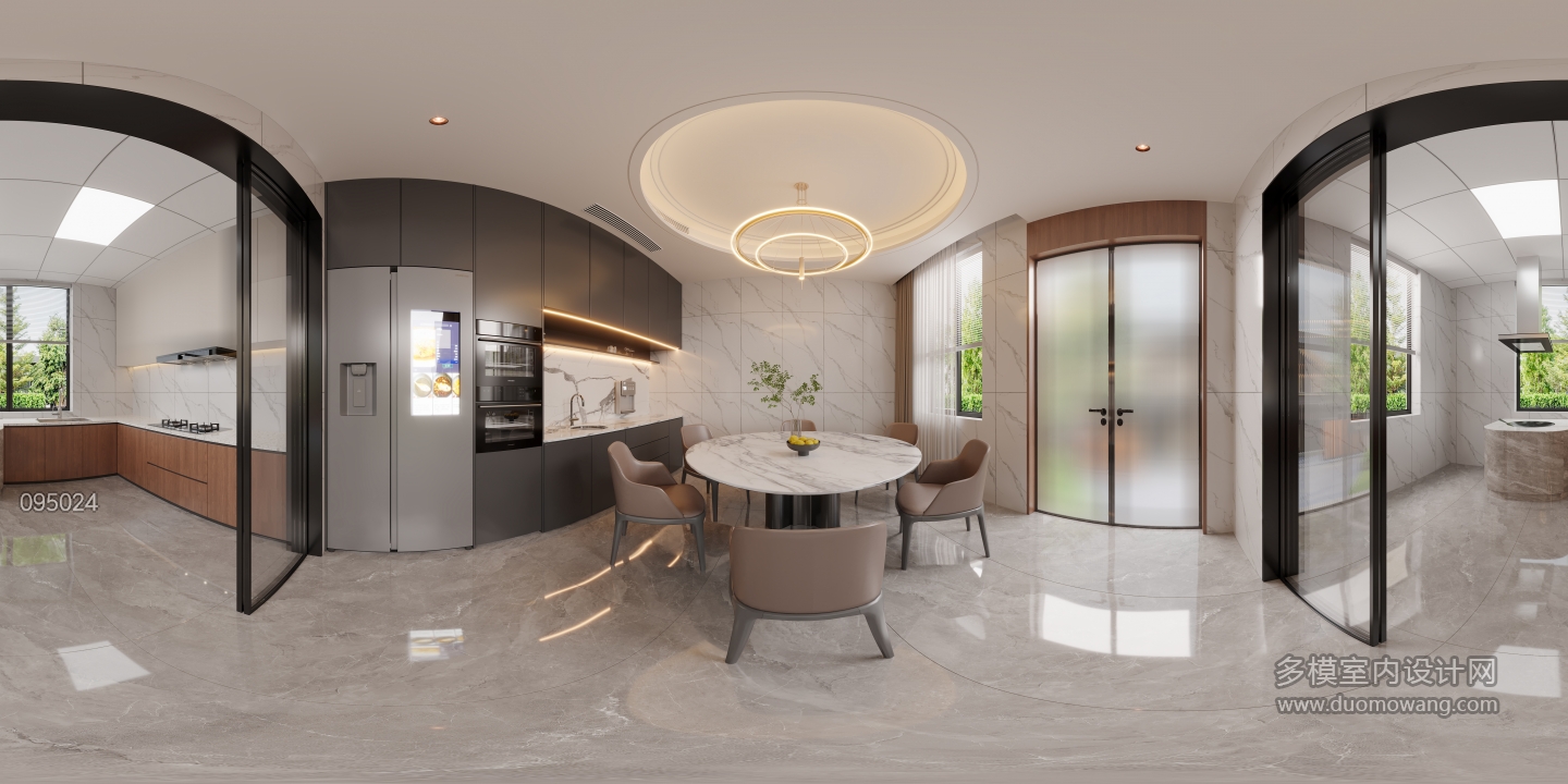 新中式餐厅全景