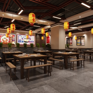 现代火锅店特写B