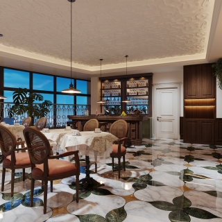 欧式露天餐厅二