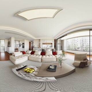 现代客餐厅全景