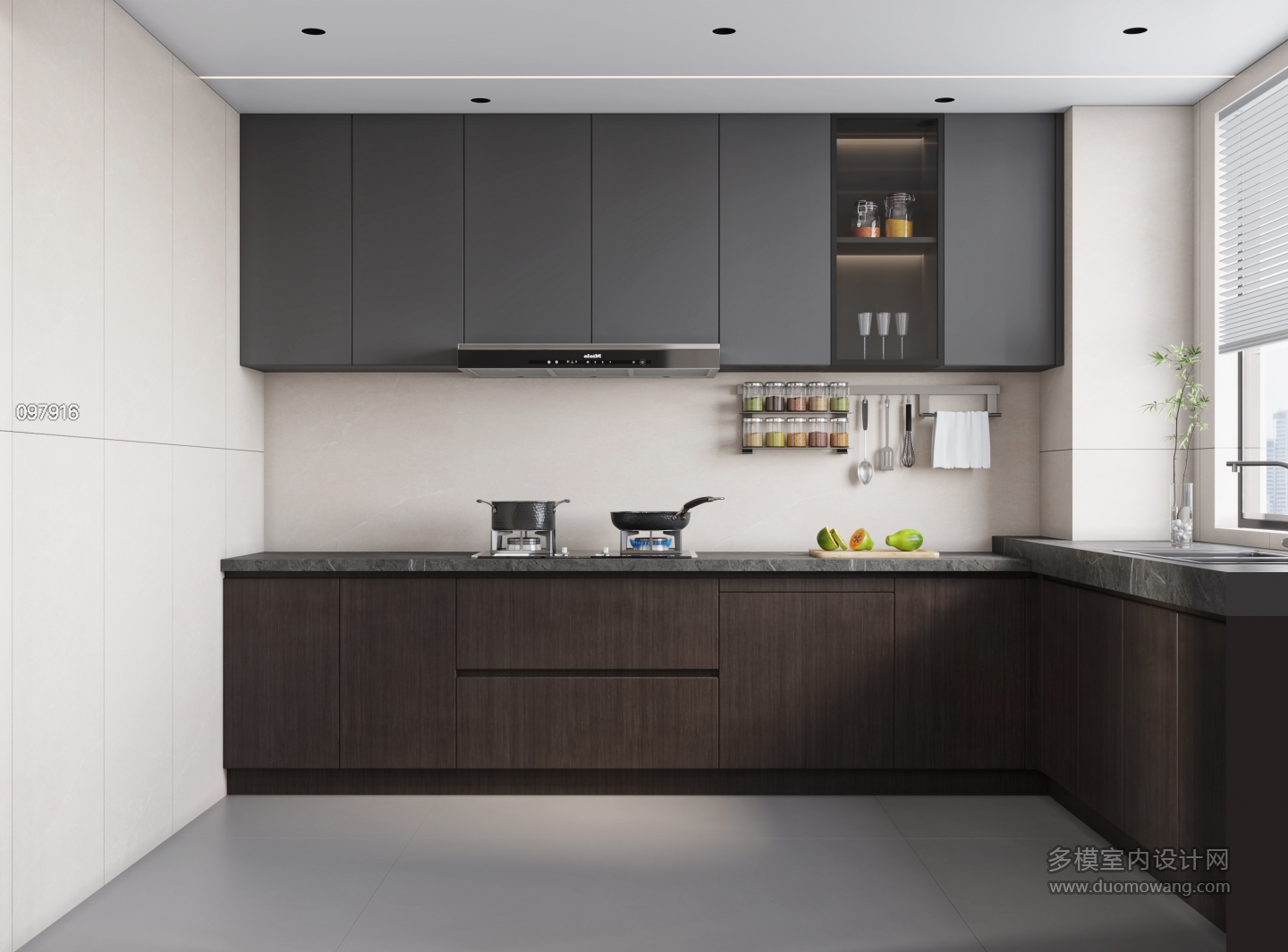 现代厨房单