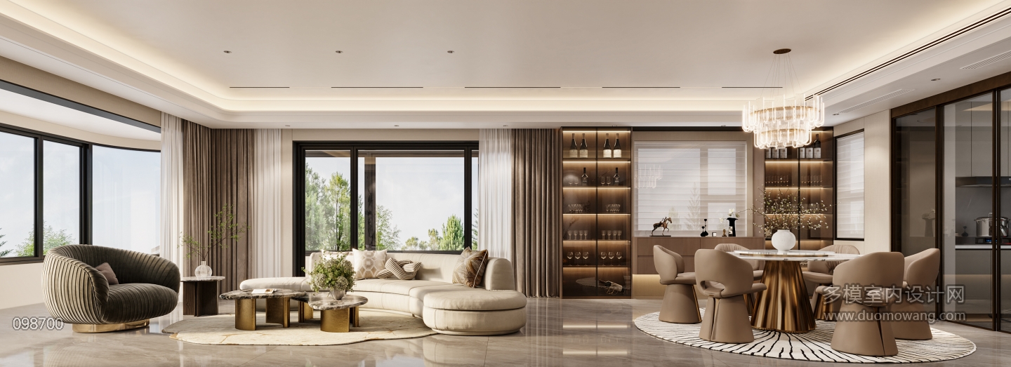 意式轻奢沙发墙