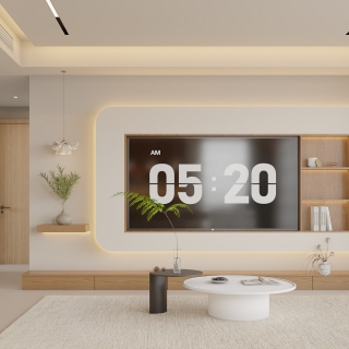 中古客餐厅_电视墙