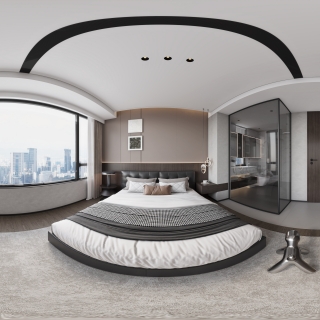 现代主卧全景