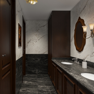 美式雪茄吧二楼卫生间单张