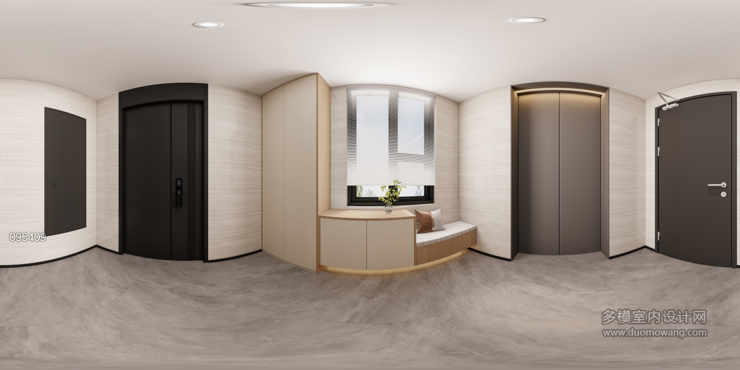 原木电梯间-全景