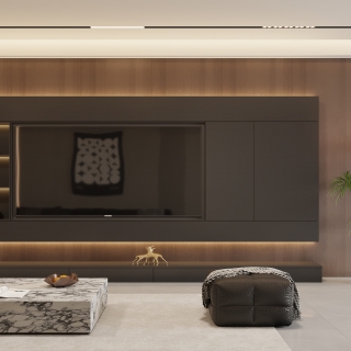 意式客厅-电视墙