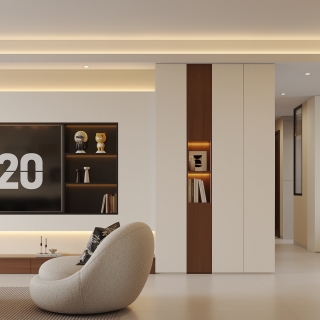 奶油中古客餐厅_电视墙