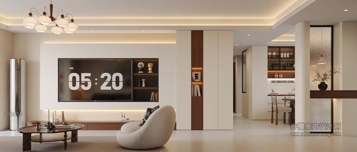 奶油中古客餐厅_电视墙