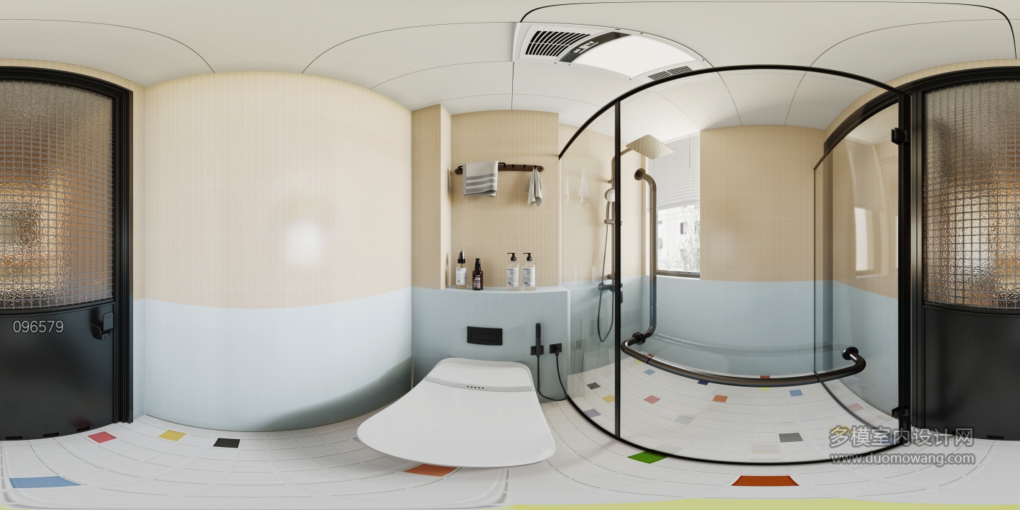 现代卫生间全景