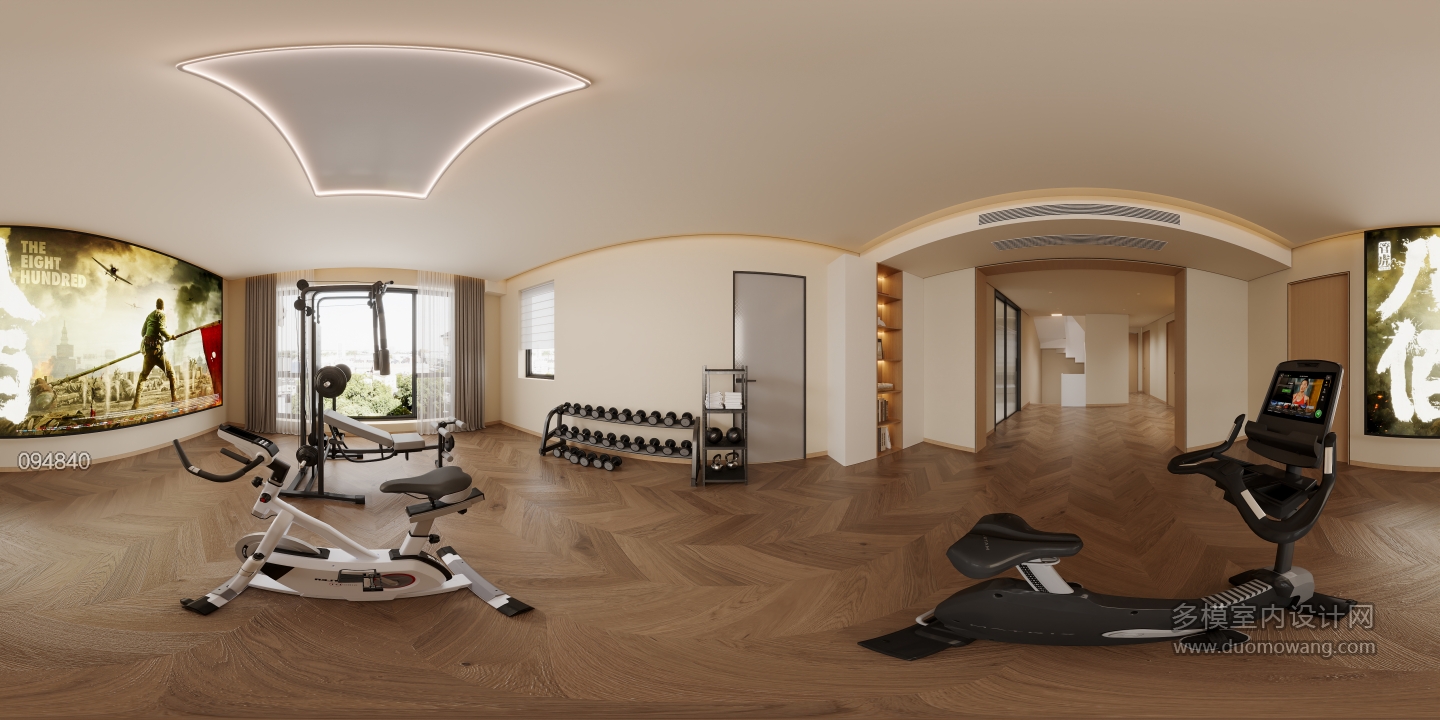 现代起居室全景