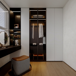 现代主卧 衣帽间2