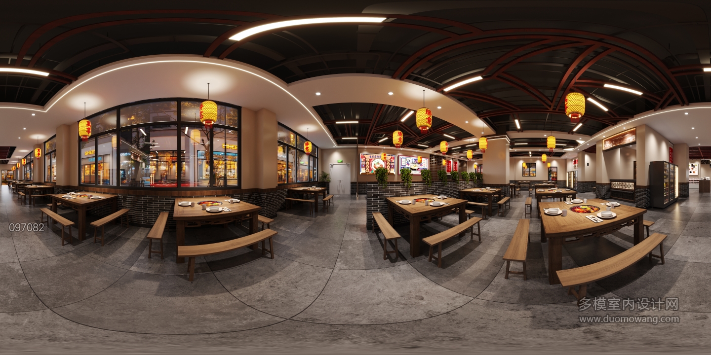 现代火锅店全景B
